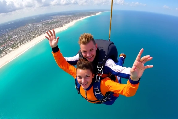 Skydivers enjoying a freefall festival in Florida