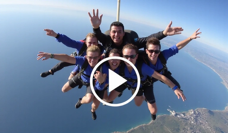 Thumbnail for Group Formation Skydive video