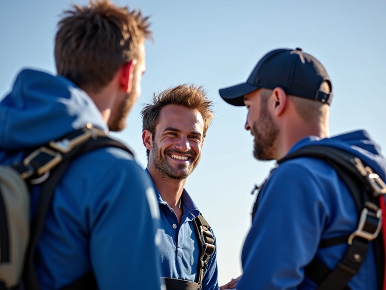 Student skydiver with instructor at Skydive DeLand