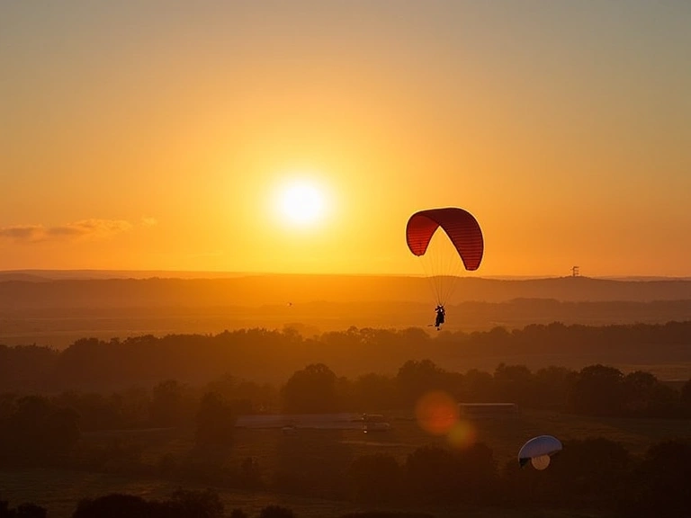 Sunset over Skydive DeLand dropzone