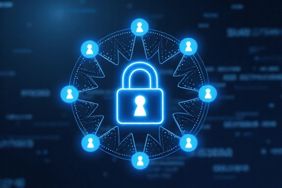 Illustration of a lock protecting data, symbolizing privacy