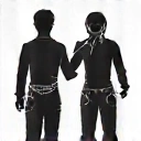 Person putting on a skydiving harness with assistance, representing gearing up.